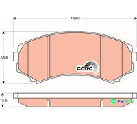 TRW DISC BRAKE BRAKE PAD SET GDB3246 FOR MAZDA MITSUBISHI