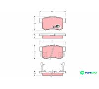 TRW DISC BRAKE BRAKE PAD SET GDB3269 FOR HONDA