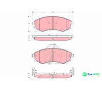 TRW DISC BRAKE BRAKE PAD SET GDB3283 FOR HYUNDAI KIA