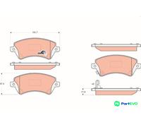 TRW DISC BRAKE BRAKE PAD SET GDB3288 FOR TOYOTA