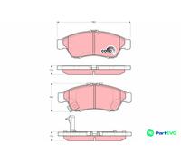 TRW DISC BRAKE BRAKE PAD SET GDB3290 FOR SUZUKI
