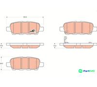 TRW DISC BRAKE BRAKE PAD SET GDB3294 FOR NISSAN INFINITI