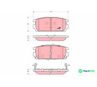 TRW DISC BRAKE BRAKE PAD SET GDB3296 FOR HYUNDAI