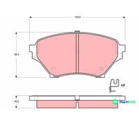 TRW DISC BRAKE BRAKE PAD SET GDB3302 FOR MAZDA