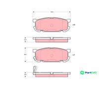TRW DISC BRAKE BRAKE PAD SET GDB3303 FOR MAZDA
