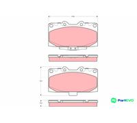 TRW DISC BRAKE BRAKE PAD SET GDB3307 FOR NISSAN SUBARU