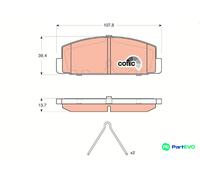 TRW DISC BRAKE BRAKE PAD SET GDB3311 FOR MAZDA