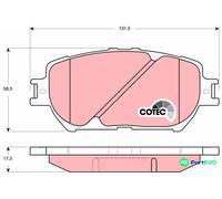 TRW DISC BRAKE BRAKE PAD SET GDB3314 FOR TOYOTA LEXUS