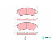 TRW DISC BRAKE BRAKE PAD SET GDB3321 FOR MAZDA