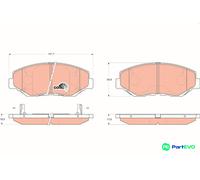 TRW DISC BRAKE BRAKE PAD SET GDB3325 FOR HONDA