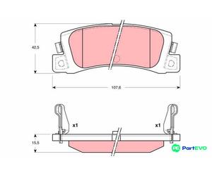 TRW DISC BRAKE BRAKE PAD SET GDB3329 FOR TOYOTA