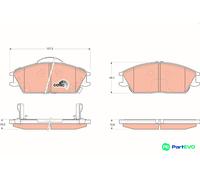 TRW DISC BRAKE BRAKE PAD SET GDB3331 FOR HYUNDAI