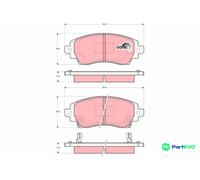TRW DISC BRAKE BRAKE PAD SET GDB3333 FOR TOYOTA