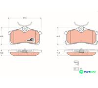 TRW DISC BRAKE BRAKE PAD SET GDB3334 FOR TOYOTA