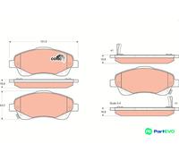 TRW DISC BRAKE BRAKE PAD SET GDB3336 FOR TOYOTA LOTUS