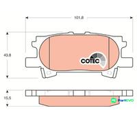 TRW DISC BRAKE BRAKE PAD SET GDB3339 FOR TOYOTA LEXUS