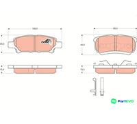 TRW DISC BRAKE BRAKE PAD SET GDB3341 FOR MITSUBISHI