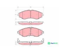 TRW DISC BRAKE BRAKE PAD SET GDB3345 FOR CHEVROLET