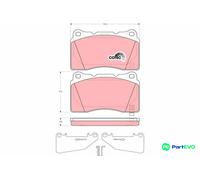 TRW DISC BRAKE BRAKE PAD SET GDB3349 FOR MITSUBISHI OPEL SAAB SUBARU VAUXHALL