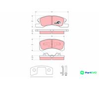 TRW DISC BRAKE BRAKE PAD SET GDB3358 FOR DAIHATSU