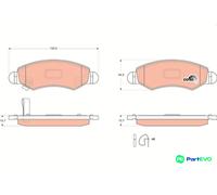 TRW DISC BRAKE BRAKE PAD SET GDB3363 FOR SUZUKI