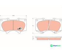 TRW DISC BRAKE BRAKE PAD SET GDB3364 FOR TOYOTA