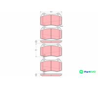 TRW DISC BRAKE BRAKE PAD SET GDB3381 FOR NISSAN