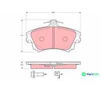 TRW DISC BRAKE BRAKE PAD SET GDB3389 FOR MITSUBISHI SMART