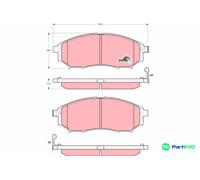 TRW DISC BRAKE BRAKE PAD SET GDB3392 FOR NISSAN RENAULT INFINITI