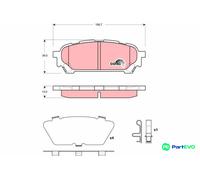 TRW DISC BRAKE BRAKE PAD SET GDB3395 FOR SUBARU