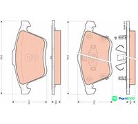 TRW DISC BRAKE BRAKE PAD SET GDB3400 FOR MAZDA