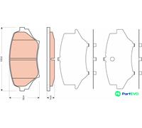 TRW DISC BRAKE BRAKE PAD SET GDB3401 FOR MAZDA