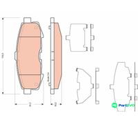 TRW DISC BRAKE BRAKE PAD SET GDB3406 FOR MAZDA
