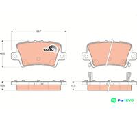 TRW DISC BRAKE BRAKE PAD SET GDB3408 FOR HONDA