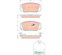 TRW DISC BRAKE BRAKE PAD SET GDB3409 FOR HYUNDAI KIA
