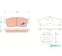 TRW DISC BRAKE BRAKE PAD SET GDB3411 FOR SUZUKI