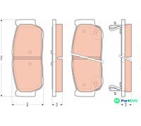 TRW DISC BRAKE BRAKE PAD SET GDB3413