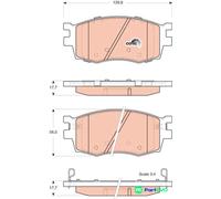TRW DISC BRAKE BRAKE PAD SET GDB3420 FOR HYUNDAI KIA