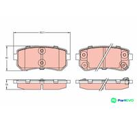 TRW DISC BRAKE BRAKE PAD SET GDB3421 FOR HYUNDAI KIA