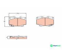 TRW DISC BRAKE BRAKE PAD SET GDB3428 FOR TOYOTA