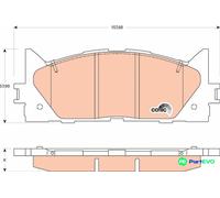 TRW DISC BRAKE BRAKE PAD SET GDB3429 FOR TOYOTA LEXUS