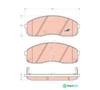 TRW DISC BRAKE BRAKE PAD SET GDB3433 FOR KIA