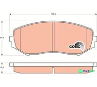 TRW DISC BRAKE BRAKE PAD SET GDB3443 FOR SUZUKI