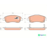 TRW DISC BRAKE BRAKE PAD SET GDB3445 FOR HONDA