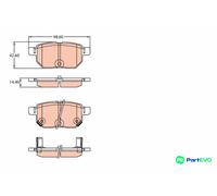 TRW DISC BRAKE BRAKE PAD SET GDB3454 FOR TOYOTA ASTON MARTIN