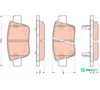 TRW DISC BRAKE BRAKE PAD SET GDB3456 FOR TOYOTA