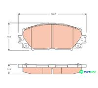 TRW DISC BRAKE BRAKE PAD SET GDB3459 FOR TOYOTA