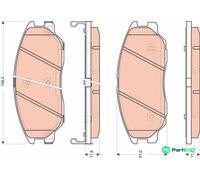 TRW DISC BRAKE BRAKE PAD SET GDB3465 FOR HYUNDAI