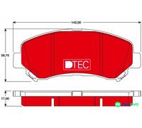 TRW DISC BRAKE BRAKE PAD SET GDB3467DTE FOR NISSAN