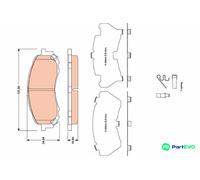 TRW DISC BRAKE BRAKE PAD SET GDB3469 FOR SUBARU